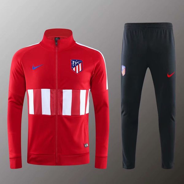 

19 20 naples paris real madrid inter milan 2019 2020suit football jacket sportswear clothes jogging atletico madrid soccer wear kit, Black