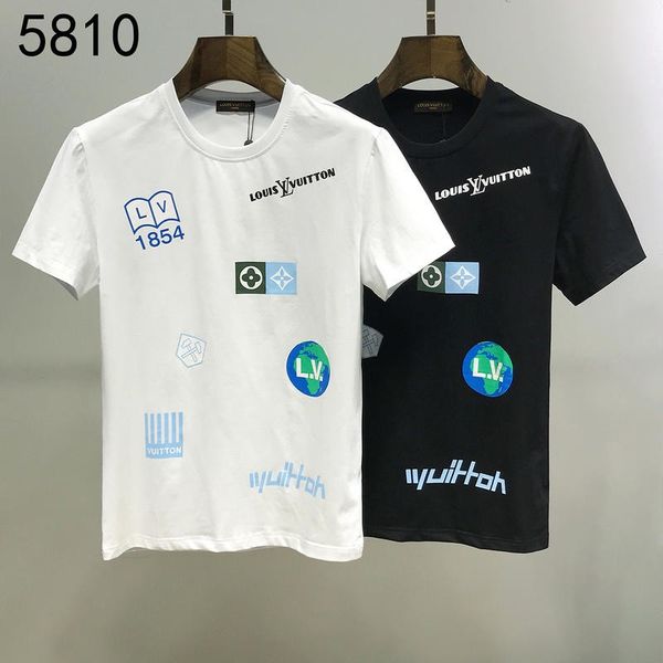 

luxury mens designer t shirt designer casual short sleeves fashion shark printing men women hip hop tees a4, White;black