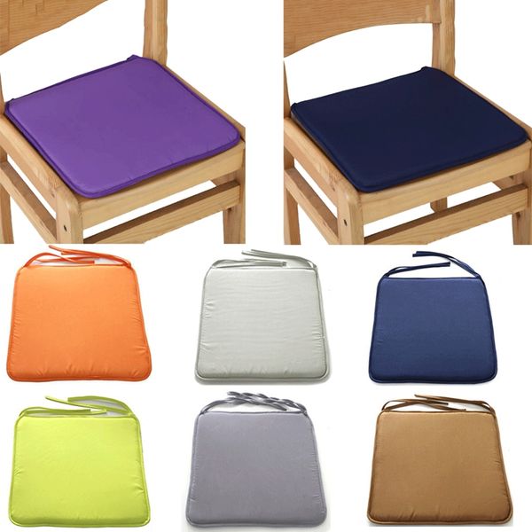

40x40cm candy colour tie-on type soft chair cushion seat pads square seat pads pillow garden playroom home sofa decor