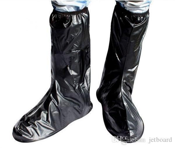 

woman man waterproof non-slip rain boot cover cycling riding bike shoes m-xxl motorcycle anti-slip protective gear rain shoe cover, Black