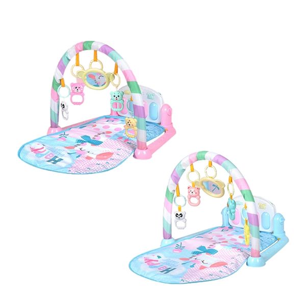 

baby play mat gym toys gaming carpet 0-36 months soft lighting rattles children's music mat blue pink baby gifts educational toy