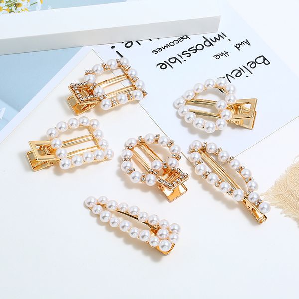 

корейский стиль шпилька ручной работы pearl челка клип тондэмун чистая красный слово папки small fresh side клип, Silver