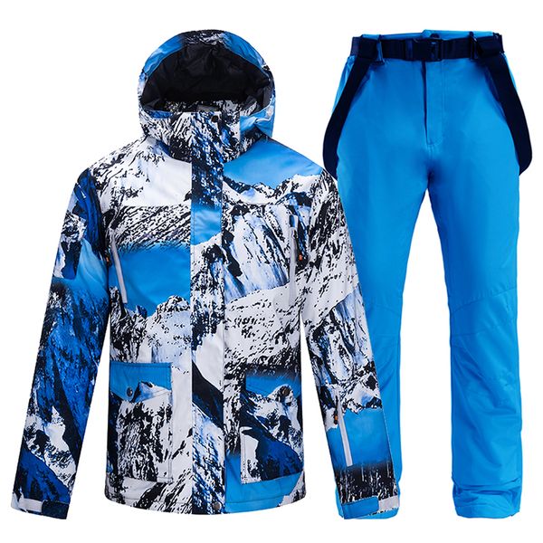 

new winter outdoor sport men ski suit snow skiing set camouflage thermal waterproof windproof male snowboard jackets and pants