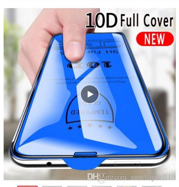

высокое качество 10d полное изогнутые защитное стекло для iphone 11 про макс x xr-экран протектор для iphone xs макс закаленное стекло полны