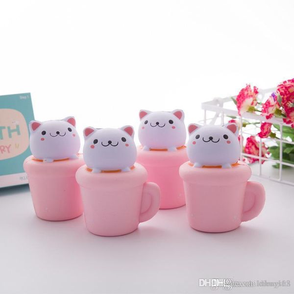 

kawaii kawaii squishy toys cake cup decompression toy kitty kawaii animal kids gift squishies t127 wholesales price
