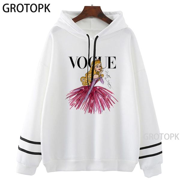 

vogue princesses sweatshirt women hoodie print clothes fashion vintage aesthetic hoodies female harajuku kawaii streetwear women, Black