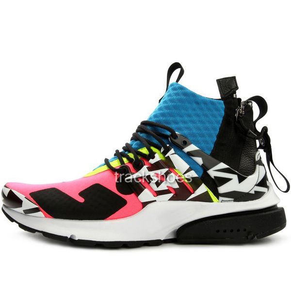 

New presto mid zip sock dart sneakers men women acronym black cool grey racer pink dynamic yellow Jogging Running Athletic Shoes