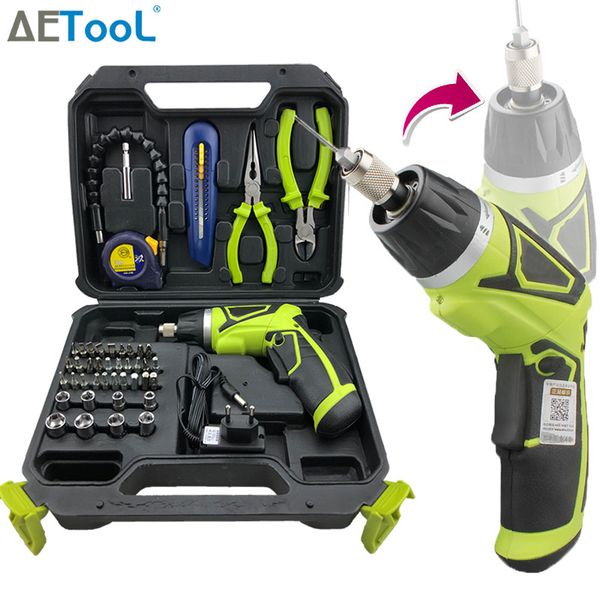 

aetool 3.6v/7.2v electric screwdriver rechargeable lithium battery cordless drill multifunction household mini rotary tools