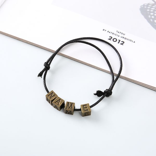 

link, chain black braided rope bracelet custom pendants character 2021 fashion direct selling jewelry