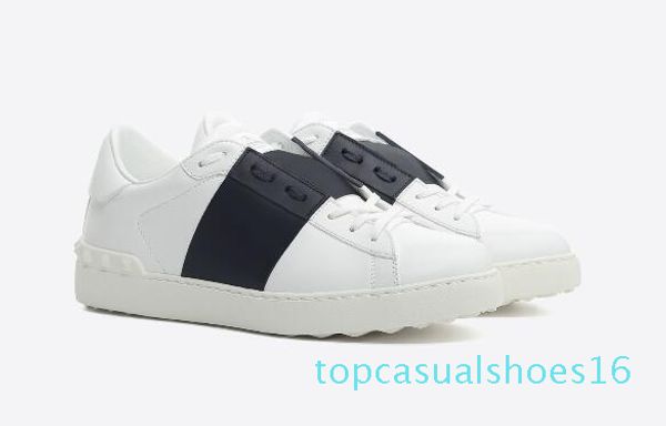 

all white lady comfort casual dress sport sneaker mens casual leather shoes designer casual sports skateboarding shoe sneakers t01, Black