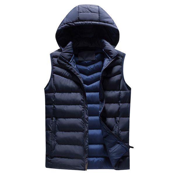

winter keep warm windproof light cotton can remove the hat waistcoat, Black;white