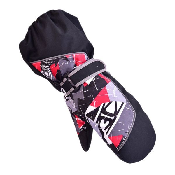 

wholesale-toddler kids waterproof snow ski mittens outdoor thicken lined long cuff windproof non-slip adjustable winter warm gloves 3-12t