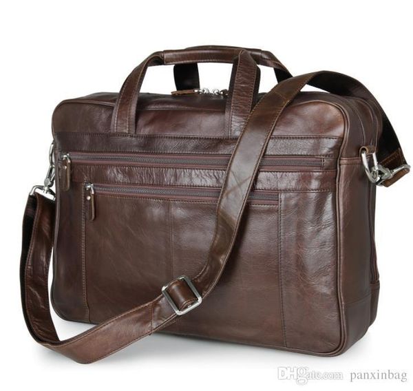 

european and american style leather business men's bags large size retro leather men's bags super large 17 inch computer bags