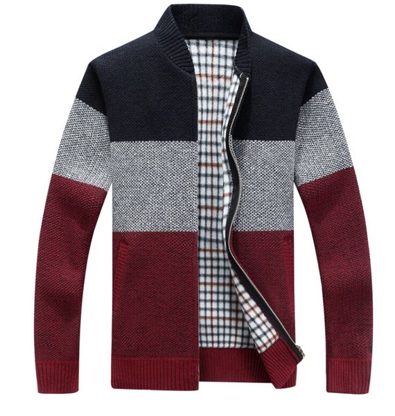 

2019 autumn winter warm cashmere wool zipper pullover sweaters man casual, White;black