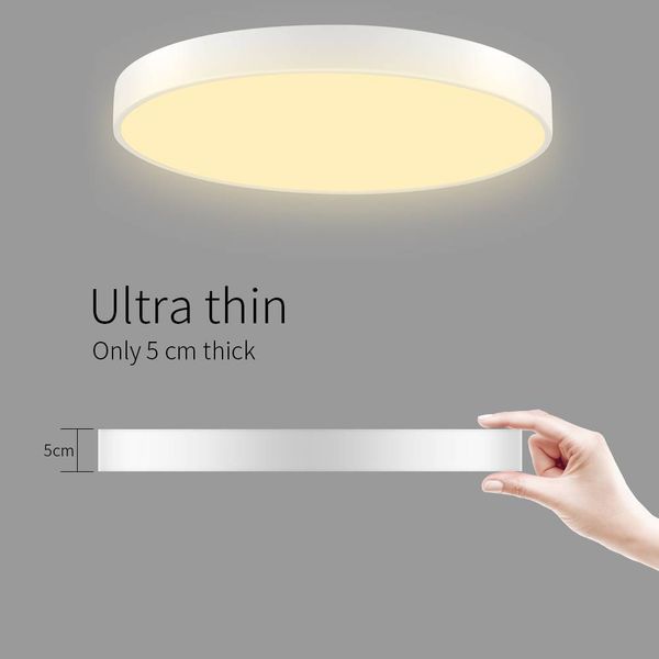 

1pcs 110v 300mm 20w led ультратонкий потолочный светильник круглый теплый белый свет