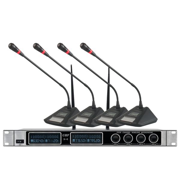 Professional Wireless Microphone System 4 Channel Conference Wireless Microphone Conference Room Speech Blue Microphones Snowball Blue Snowball