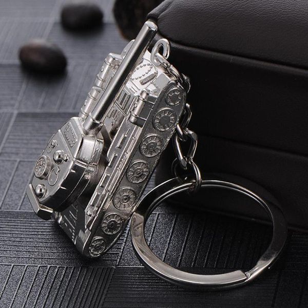 

cool men tank model pendant key chain keychain alloy ring bag car wallet decor, Silver