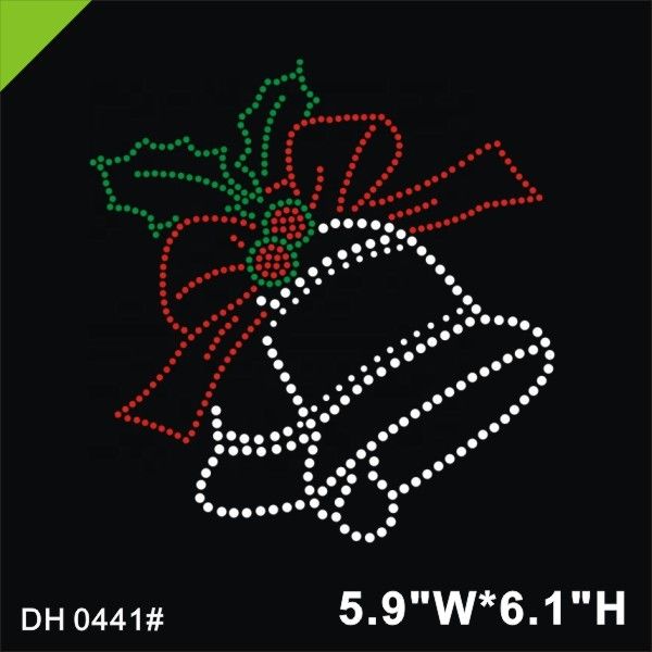 Campanas De Navidad de diamantes//imitaci ón diamante transferencia de la revisión de hierro en Motif Regalo Gratis