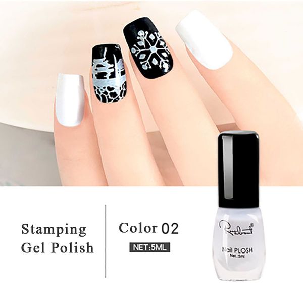 

diy nail stamping polish set black white gold nail art stamp printing varnish manicure lacquer diy design for stamping plate