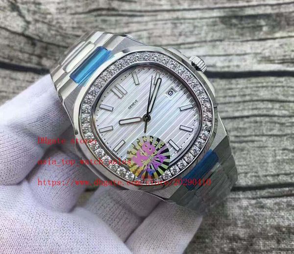 6 orologi super fabbrica K8 stile 5067A-011 Data bordo diamante 40,5 MM Asia 2813 Meccanico automatico Dietro orologio da uomo trasparente Orologi