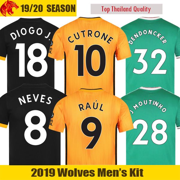 

19 20 wolve occer jer ey raul jimenez 2019 2020 wolverhampton wanderer jer ey cutrone football hirt boly neve occer hirt