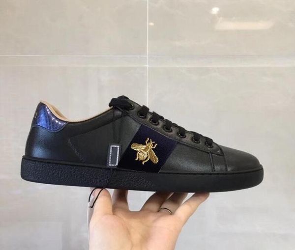 

GUCCI 2020 Black Little Bee Shoes Мужчины Открытый Демпфирование Мужчины Плюс Размер Мужская Об