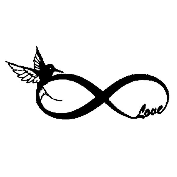 

15*6.7cm hummingbird love infinity car or truck window decal sticker cute and interesting fashion sticker decals