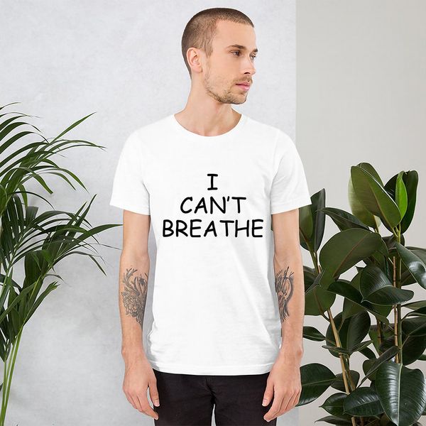 

i can't breathe. female and male short-sleeved t-shirt, White;black