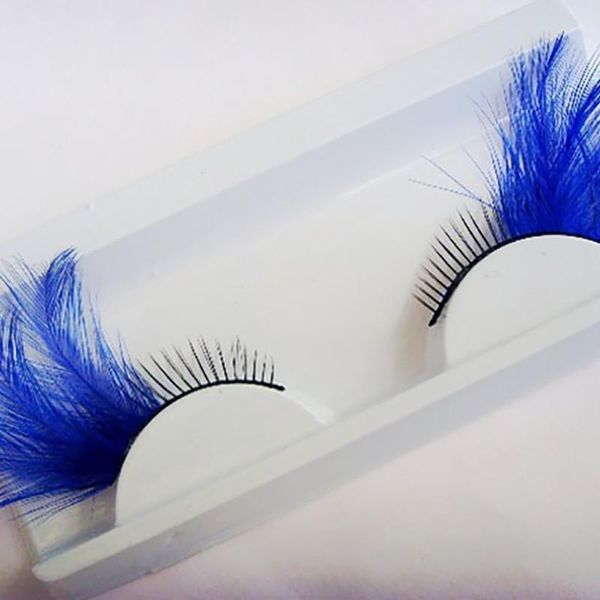

1 пар напыщенного пера ложных ресниц party ночного макияж глаз lash halloween party show маскарад natural красочный