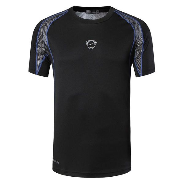 

jeansian men's sport tee shirt tshirt t-shirt short sleeve dry fit running gym fitness workout lsl134 black, White;black