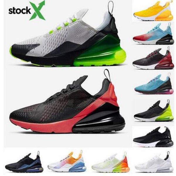 

stock x 270 triple black core white men women running shoes react eng travis scotts trainer sports sneakers 36-45