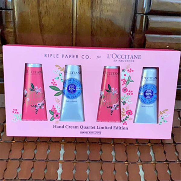 

new gift box hand cream kit en provence 3/4pcs set 30ml hands skin care with gift bag