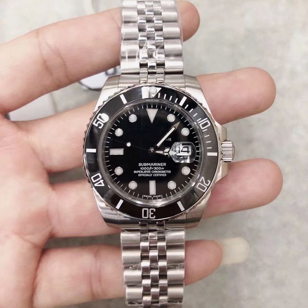 

u1 factory casual sapphire glass hulk blue anniversary ceramic bezel limited 116400 sub stainless glide lock automatic mechanical mens watch, Slivery;brown