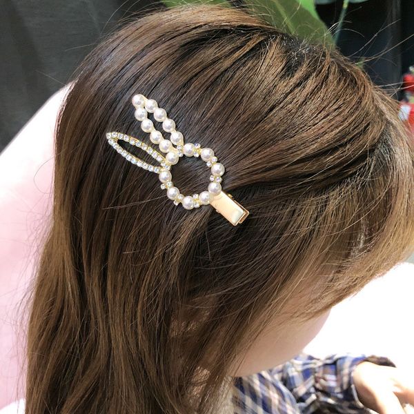 

korea pearl clip women girls hair clip accessories hair clamp claw barrette ornaments hairgrip headwear hairpin headdress, Golden;white