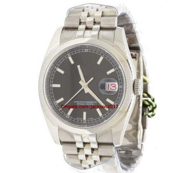 

wristwatches 36mm stainless domed bezel series 116200, Slivery;brown