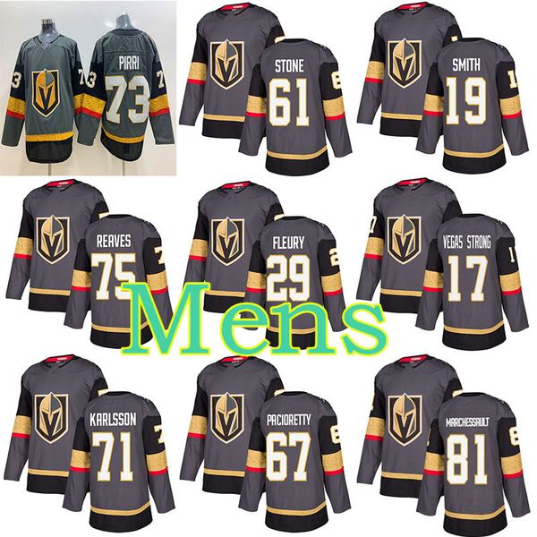 

vegas golden knights jersey 29 marc-andre fleury 67 max pacioretty 58 vegas strong schmidt hockey men 2018 stanley cup final hockey jerseys, Black;red