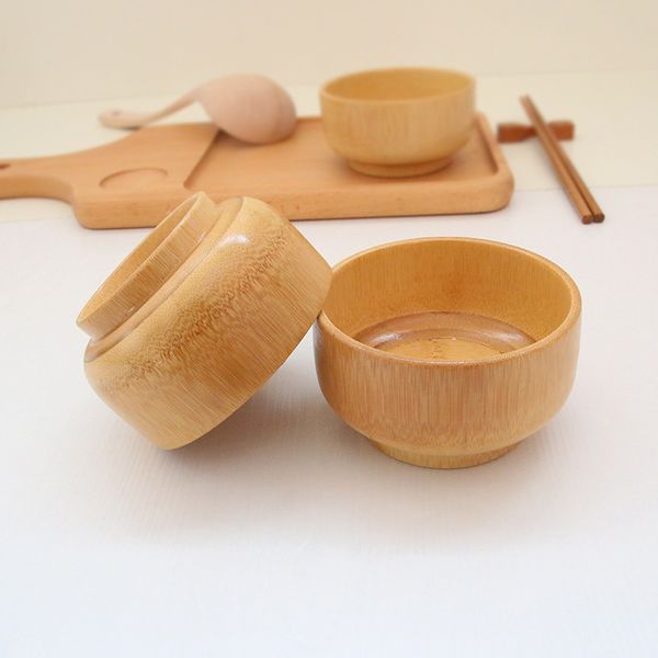 

natural bamboo round bowls for kids children fruit rice soup bowl handmade kitchen dinnerware