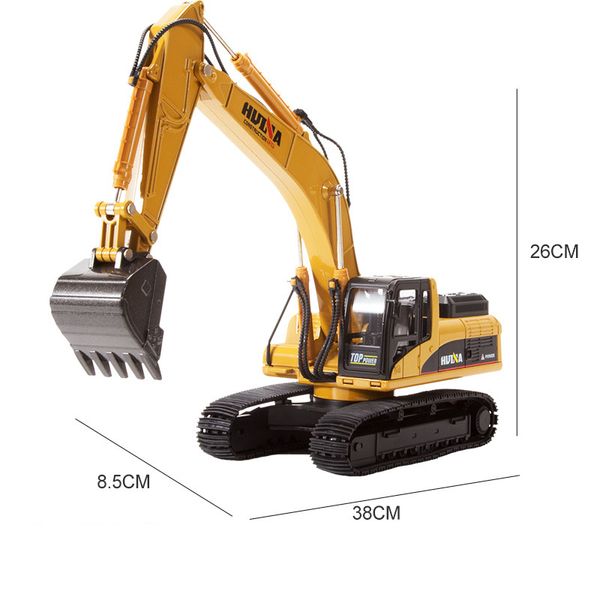 HN Diecast Excavator Alaşım Model Oyuncak, Paletli Digger, 1:40 Mühendislik Kamyonu, Noel Kid Doğum Günü Hediyeleri için Yüksek Simülasyon Süslemesi, Toplama