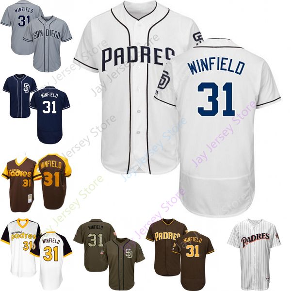 

Custom San Diego 31 Dave Winfield Jersey Padres Jerseys Cool Base Flexbase White Black Red Grey Home Away Men Women Youth Cheap
