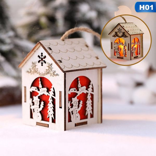 

2018 christmas luminous chalet pendant table ornaments supplies decoration for l bar supermarket christmas tree show window