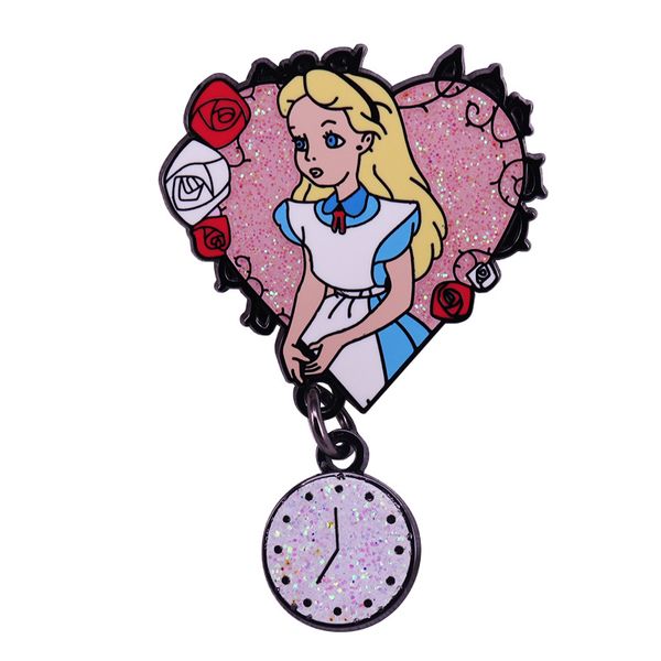 

p4710 dongmanli симпатичные рис эмаль pins воротник штыри и броши для женщин брошь знак pin отворотом металла ювелирных изделий животных tre, Gray