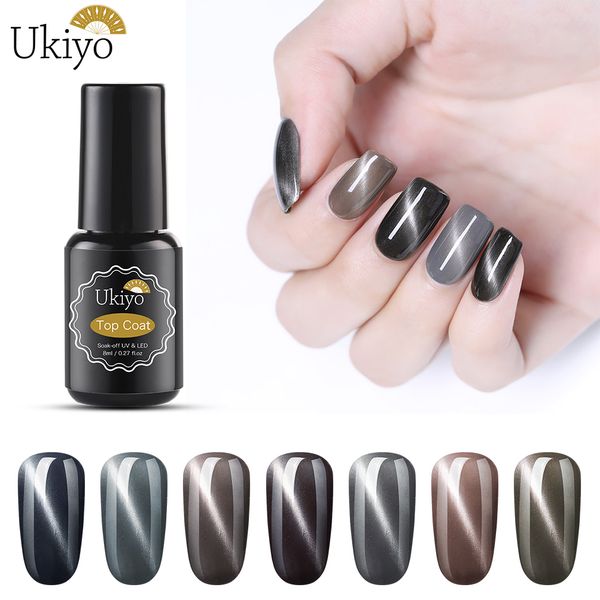 

ukiyo 8ml grey cat eye gel nail polish magnet galaxy glitter cat eyes hybrid varnish enamel lacquer vernis semi permanent uv gel, Red;pink