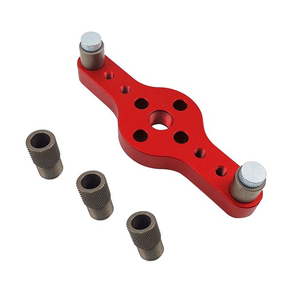 

aluminum alloy woodworking straight hole self centering drill guide for carpenter with 6/8/10mm bushings