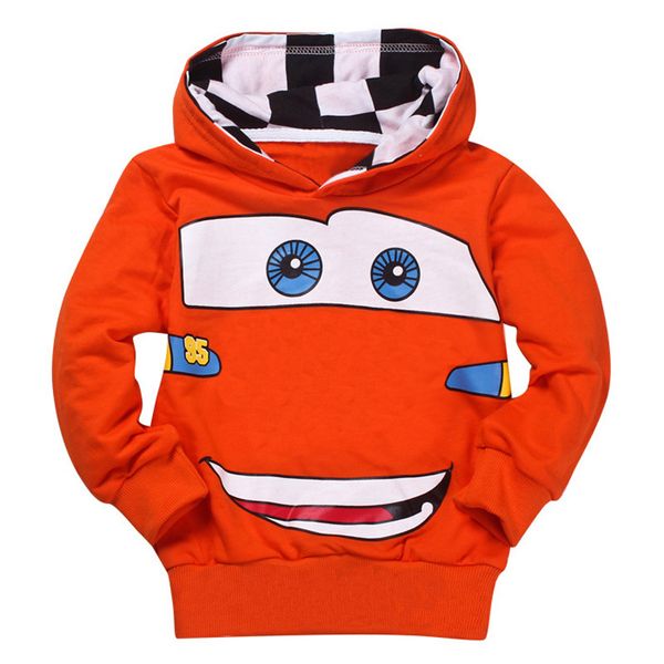 

new children clothing baby boys fashion cartoon car print childrens hooded coat kids cotton spring and autumn clothes 3-7 years, Black