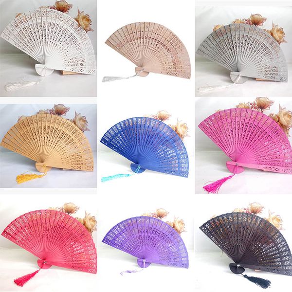 

party favor home decor crafts бамбук деревянный вентилятор летний accesory ручная вентиляторы свадьба сторона искусство складной резной аром