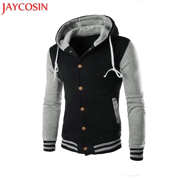

jaycosin jackets men 2017 new mens coat jacket outwear sweater winter slim coat hoodie warm hooded sweatshirt drop shipping 127, Black;brown
