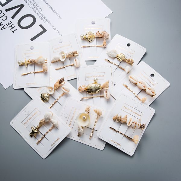 Hairpins Hair Clips Pearl Seashell Bobby Pins Side Bangs Clips