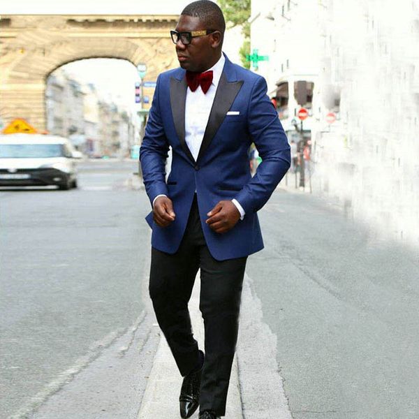 

формальное синий грум tuxedo мужские костюмы для свадьбы костюмы groomsmen наряд ternos slim fit best man blazer 2piece coat pants black pea, Black;gray