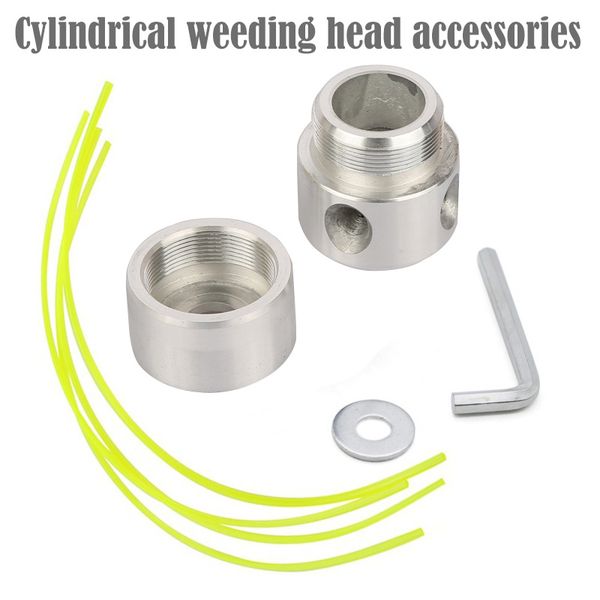 

aluminum grass trimmer head with 4 lines brush cutter head lawn mower accessories cutting line for strimmer replacement