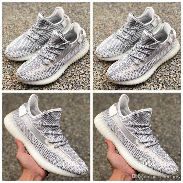 

2019 new arrival v2 static lace 3m reflective sesame butter 350s men women running shoes kanye sneakers fashion west size36-46, White;red
